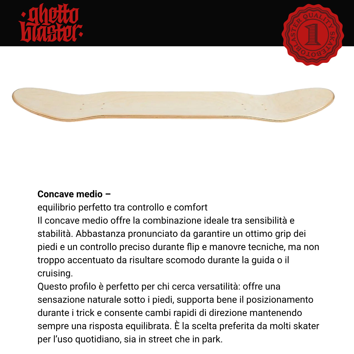 Skateboard Ghettoblaster Tavola Small Logo Red 8.25""