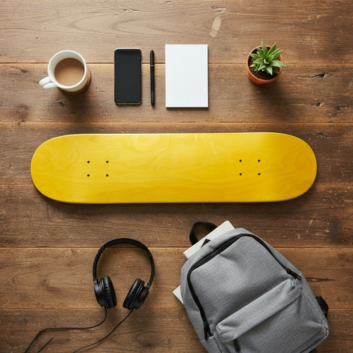 Skateboard Ghettoblaster Tavola Small Logo Yellow 8.0""