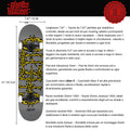 Skateboard Ghettoblaster per iniziare Barded Wire grey 7.87