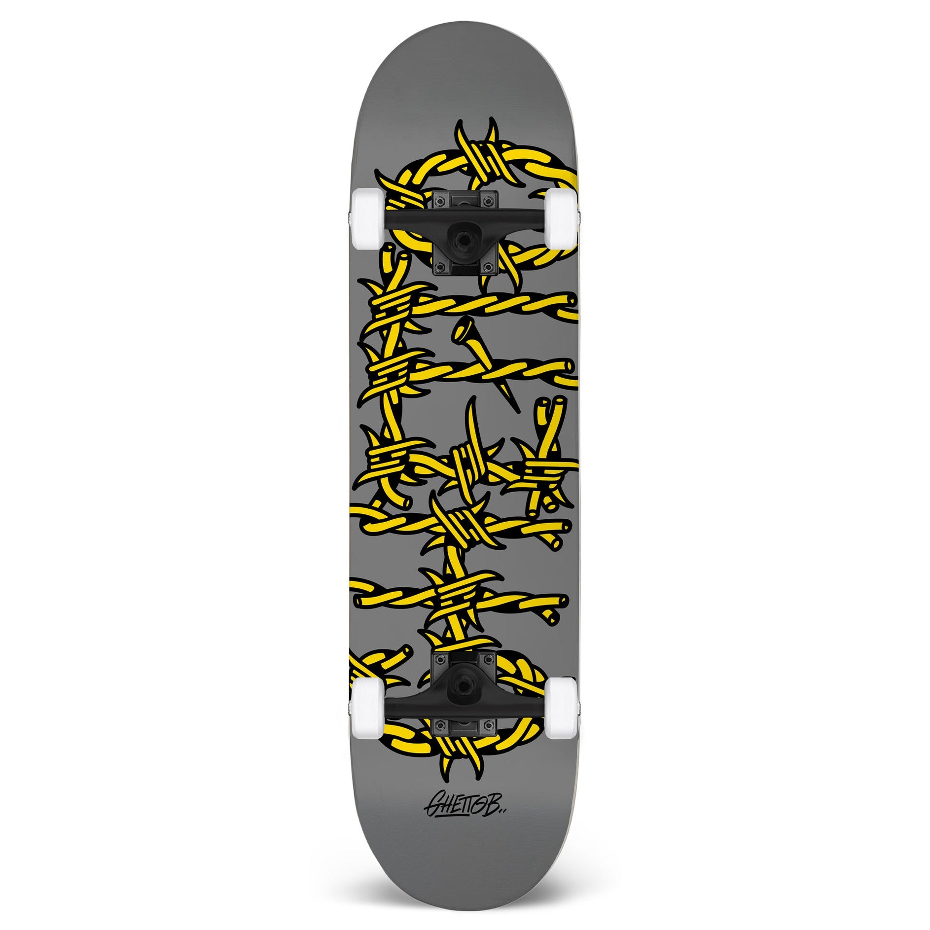Skateboard Ghettoblaster per iniziare Barded Wire grey 7.87"