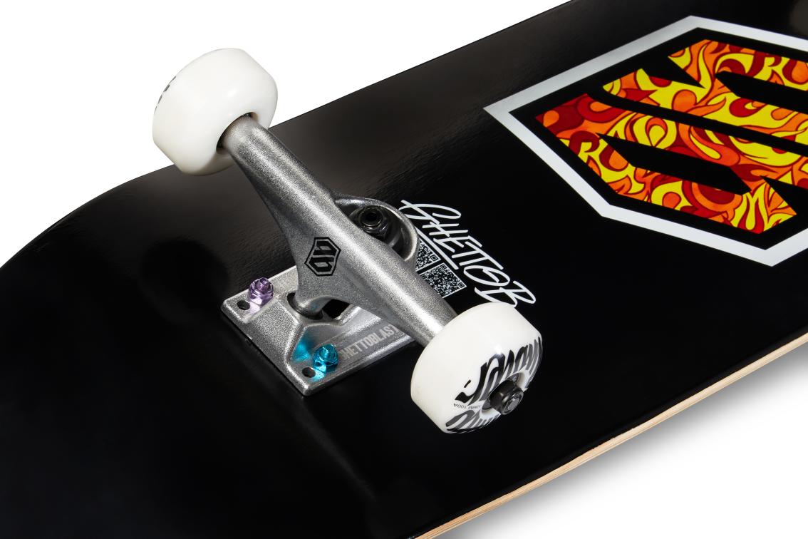 Skateboard Ghettoblaster per iniziare Flame White 8.25"