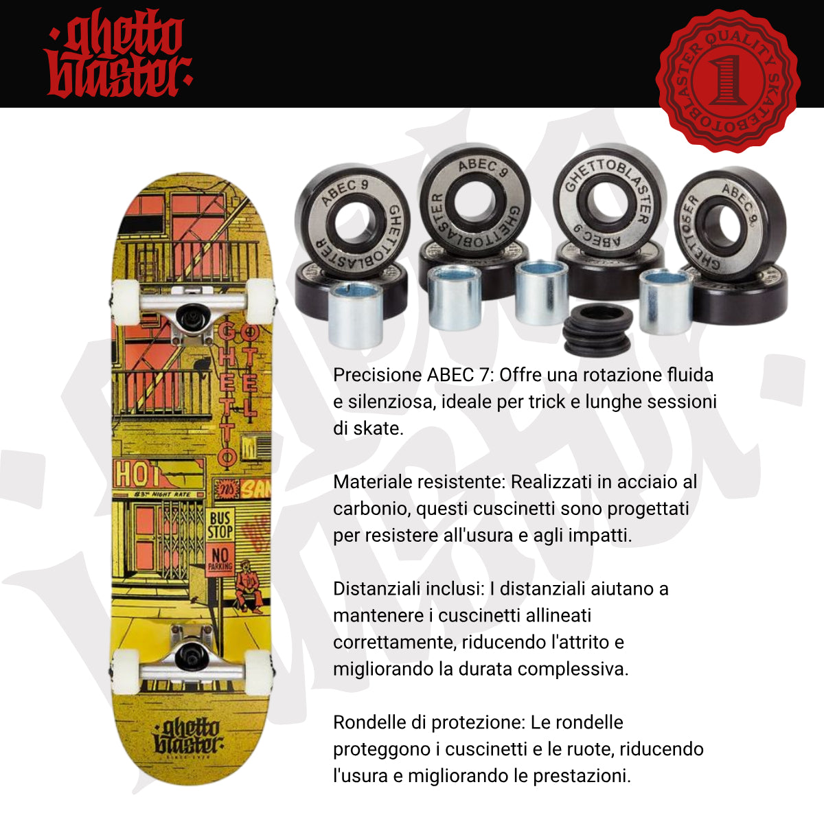 Skateboard Ghettoblaster per iniziare Hotel Rust 8.375"