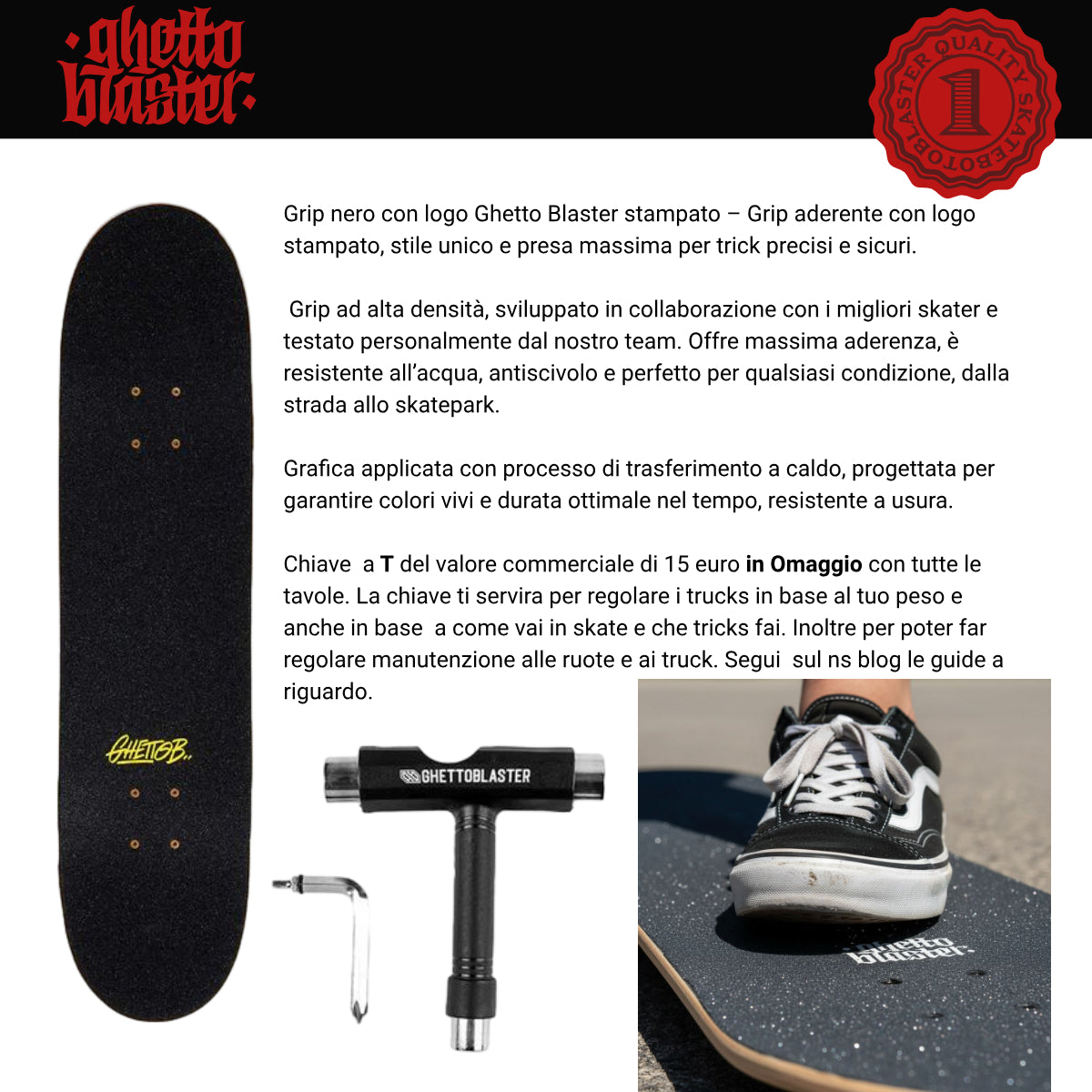 Skateboard Ghettoblaster per iniziare Hotel Rust 8.375"