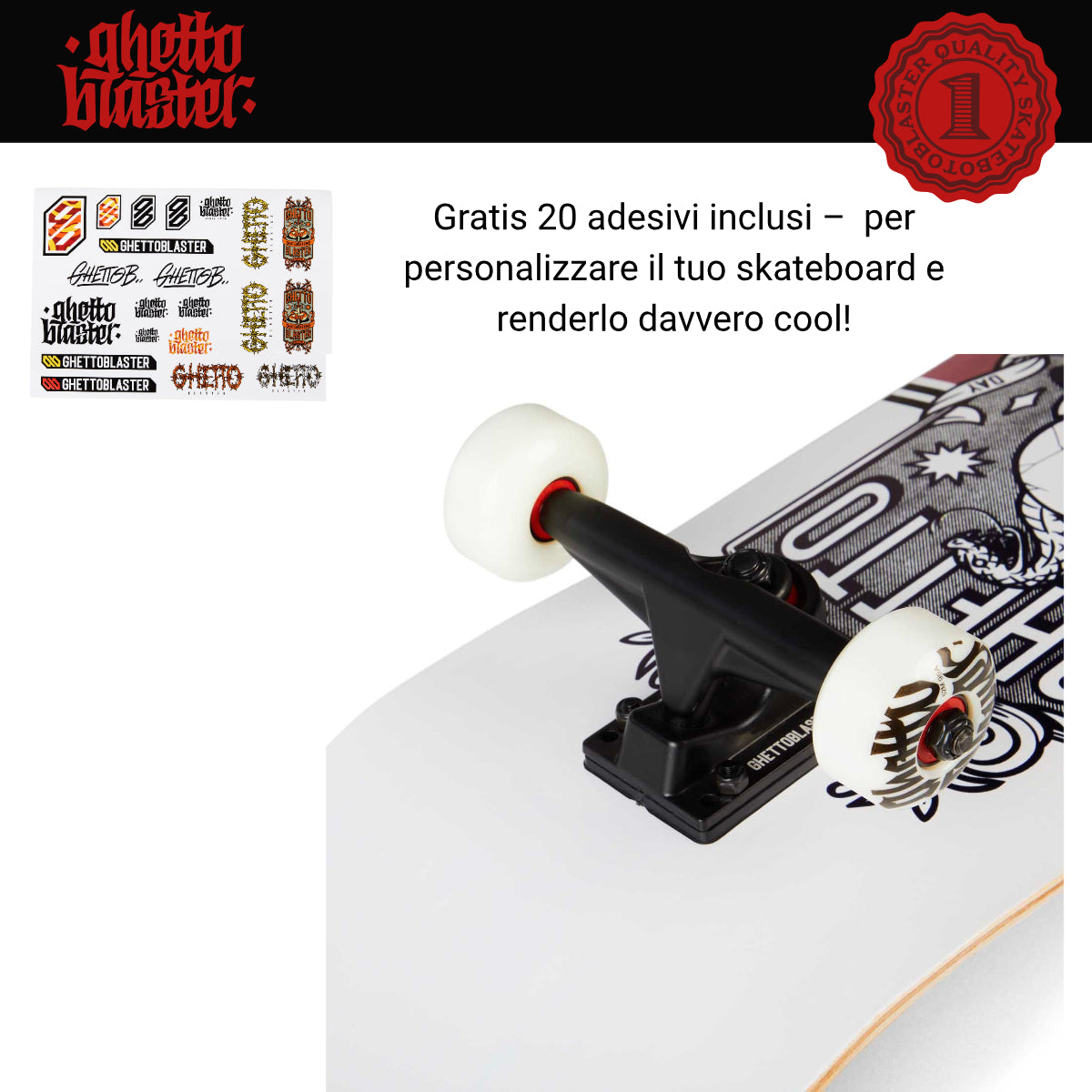 Skateboard Ghettoblaster per iniziare Multi 8.25"