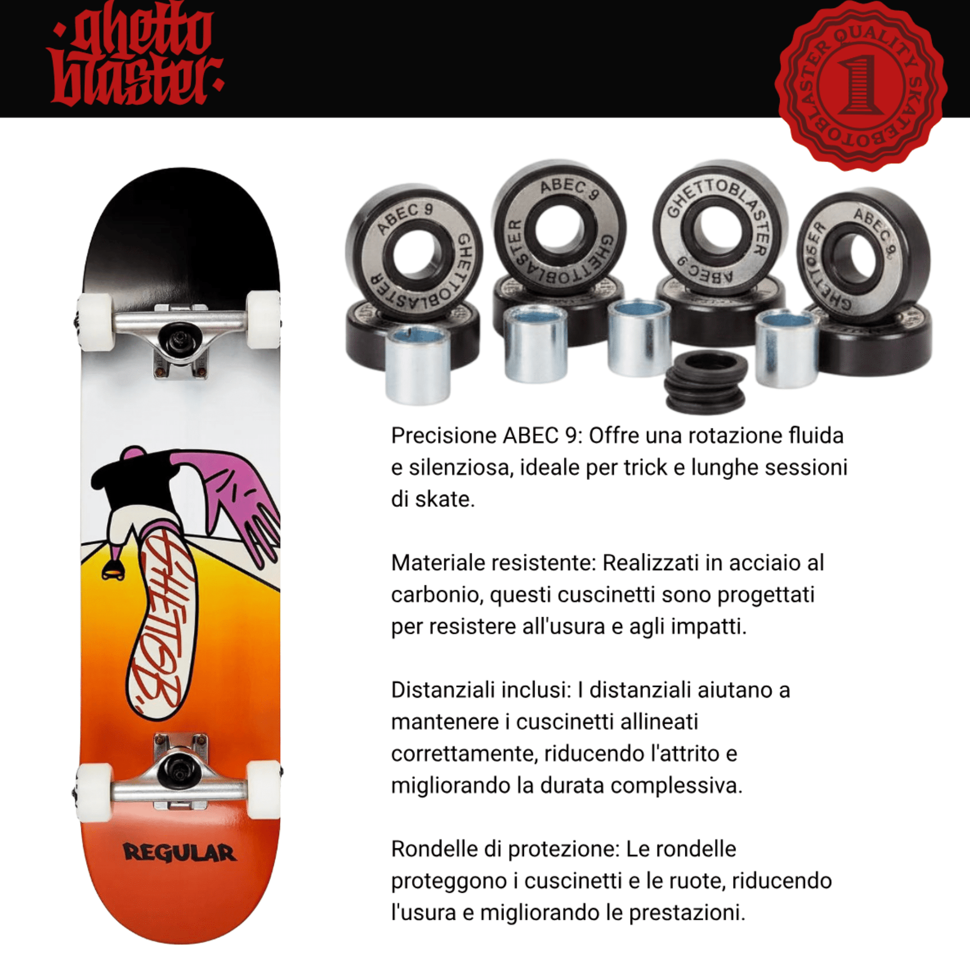 Skateboard Ghettoblaster per iniziare Push Regular 8.0"