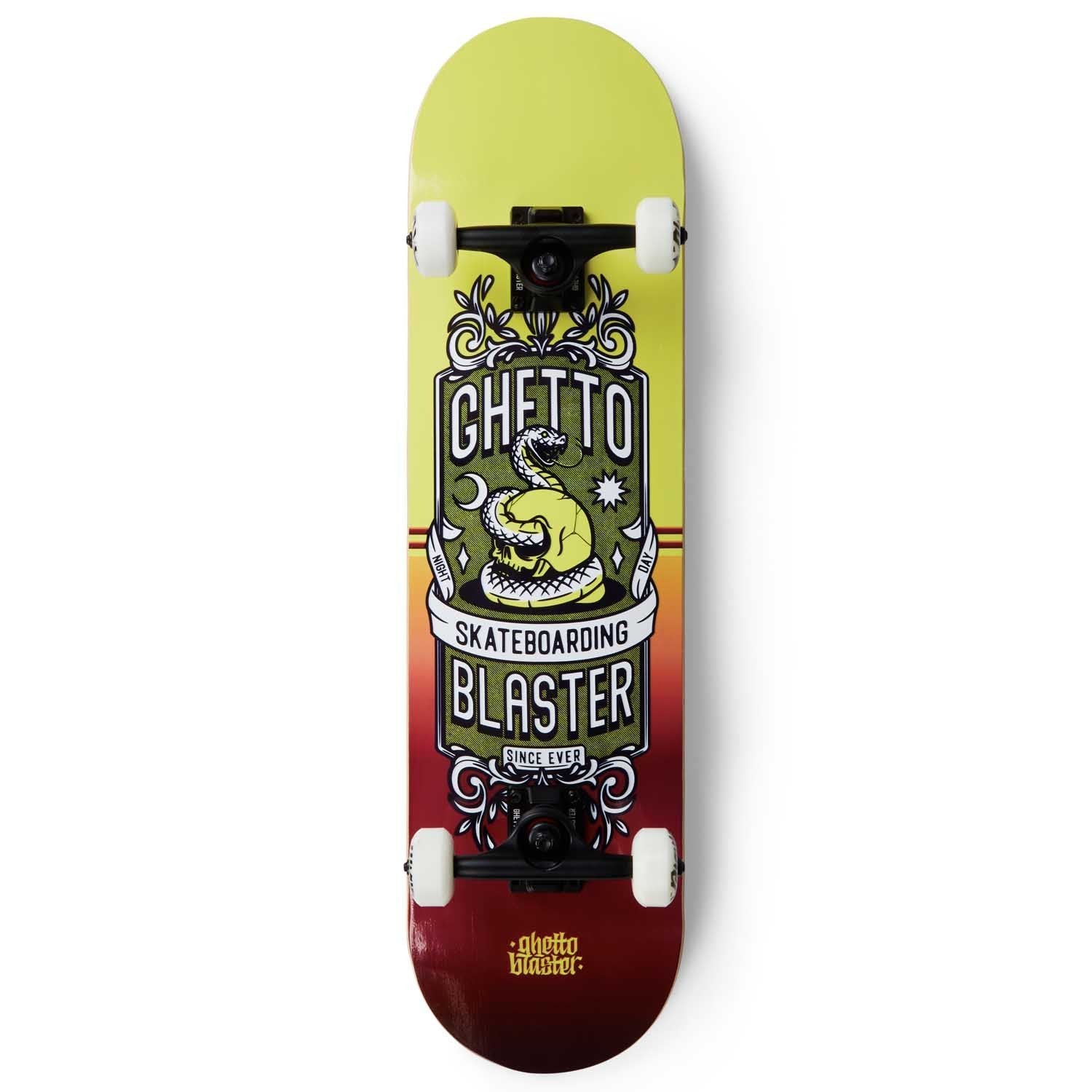 Skateboard Ghettoblaster per iniziare Skull Red Yellow 8.0"