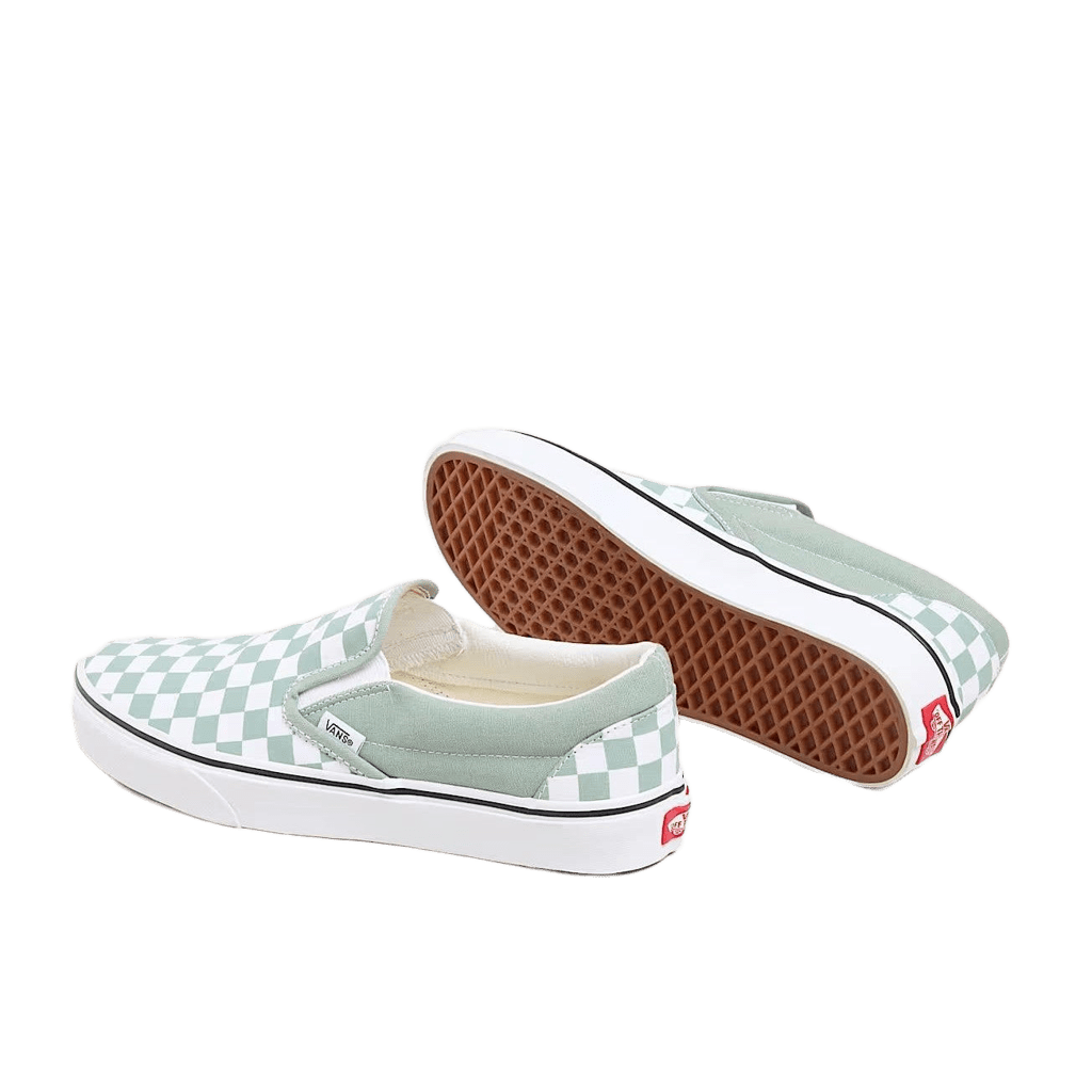 Sneakers Vans Slip-On green checkerboard