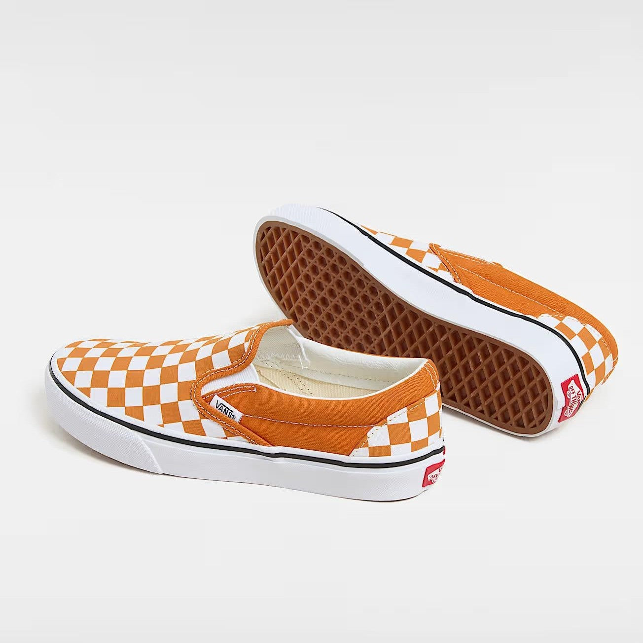 Sneakers Vans Slip-On orange checkerboard