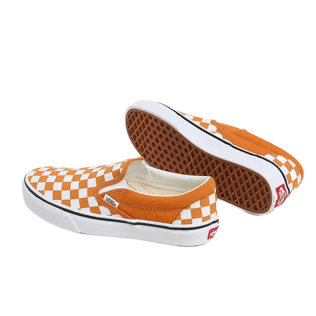 Sneakers Vans Slip-On orange checkerboard