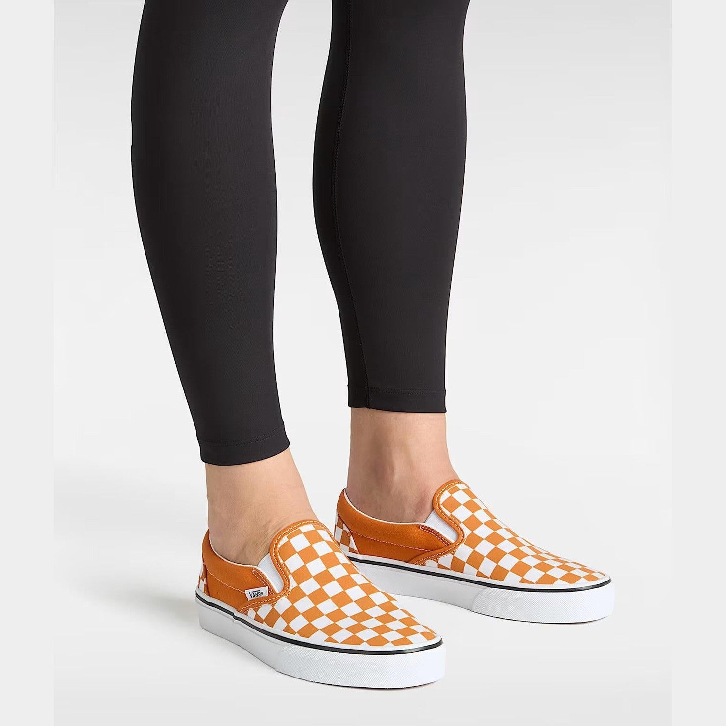 Sneakers Vans Slip-On orange checkerboard