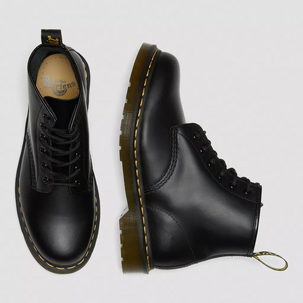 Stivali Dr Martens 101 smooth black yellow stitch
