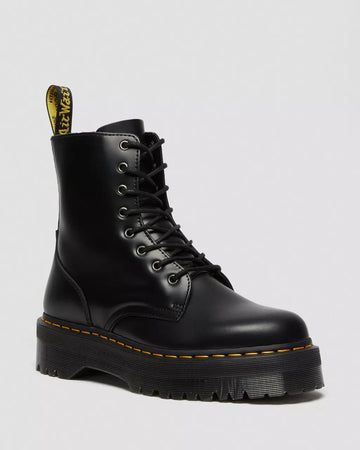 Dr Martens platform Jadon laarzen glad zwart