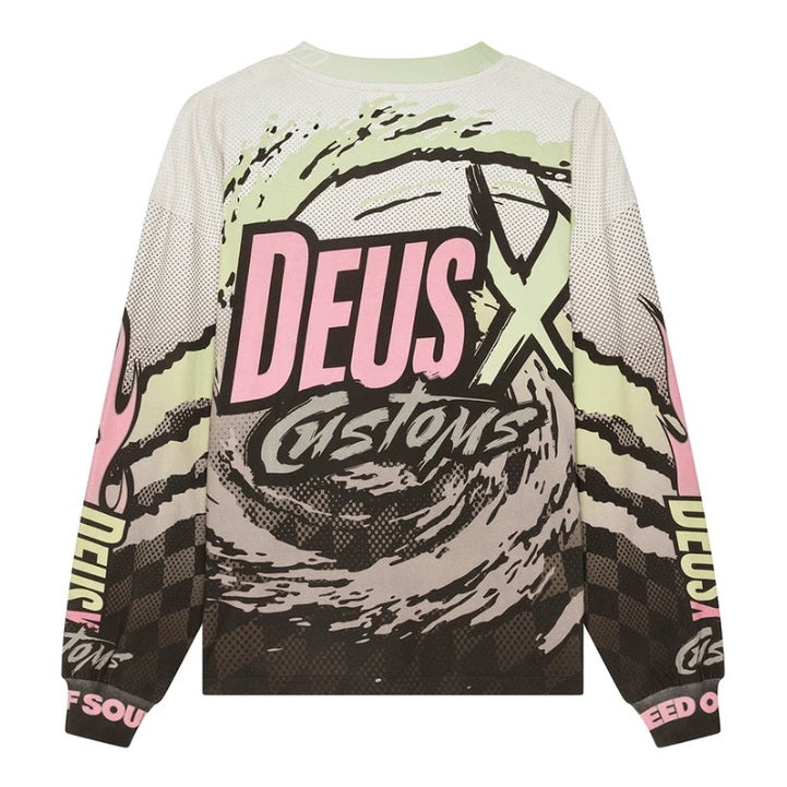 T-Shirt Deus Ex Machina Walkover Moto Jersey Brown