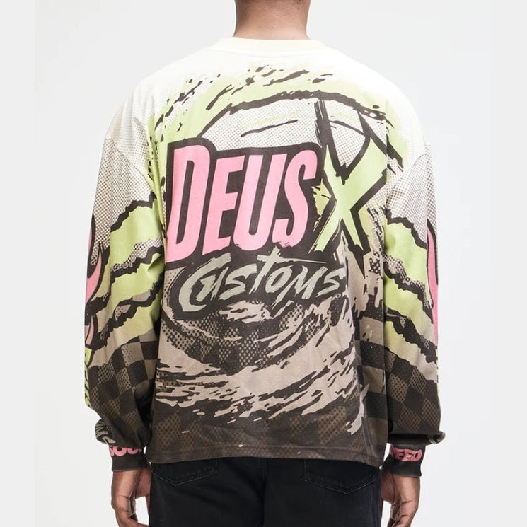 T-Shirt Deus Ex Machina Walkover Moto Jersey Brown