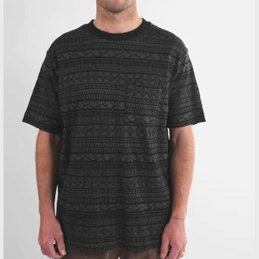 T Shirt Oxbow Lineup Jacquard Noir
