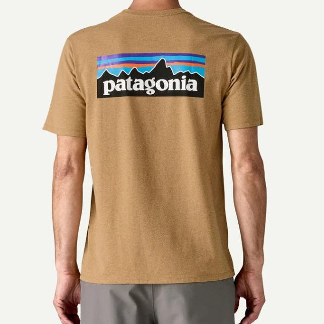 T Shirt Patagonia P-6 Logo Responsibili-Tee Beige