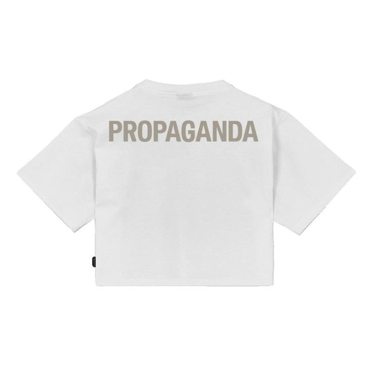 T-Shirt Propaganda Logo Cropped White