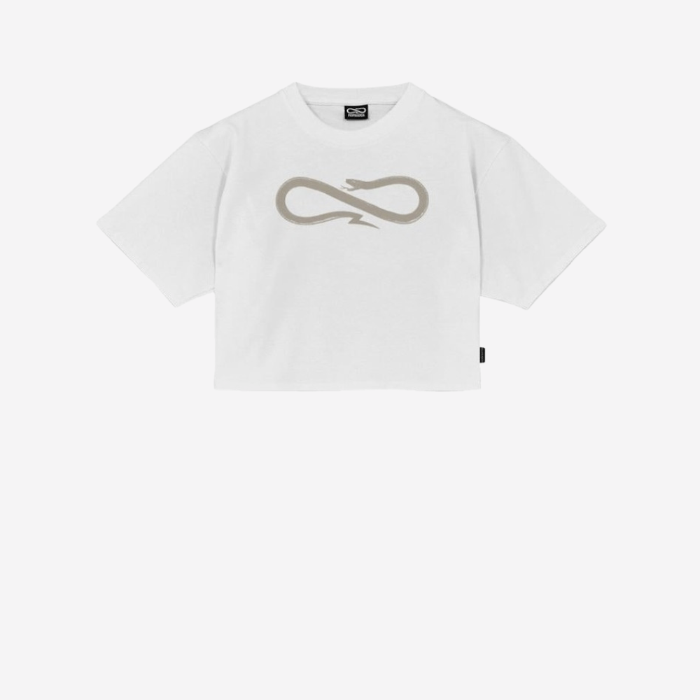 T-Shirt Propaganda Logo Cropped White