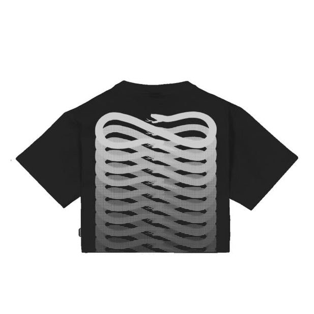 T-Shirt Propaganda Ribs Cropped Black