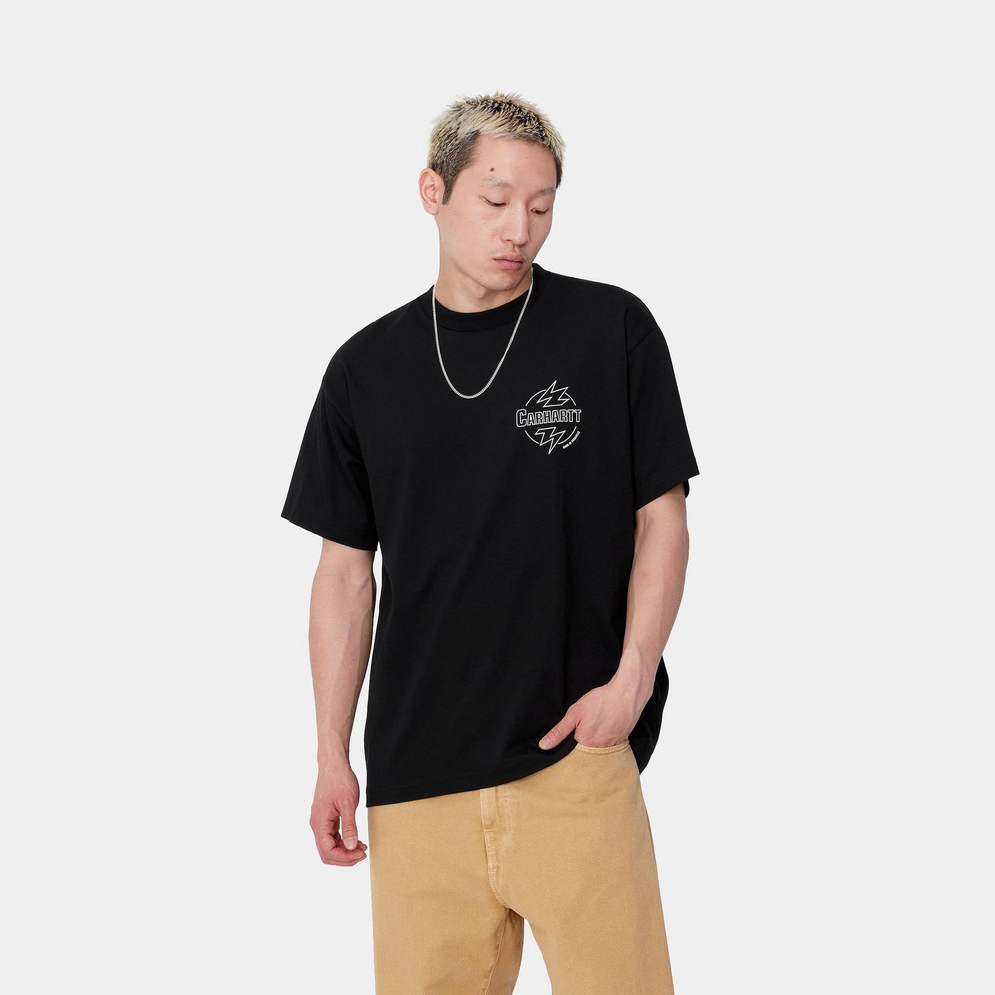 T-shirt Carhartt Ablaze black wax