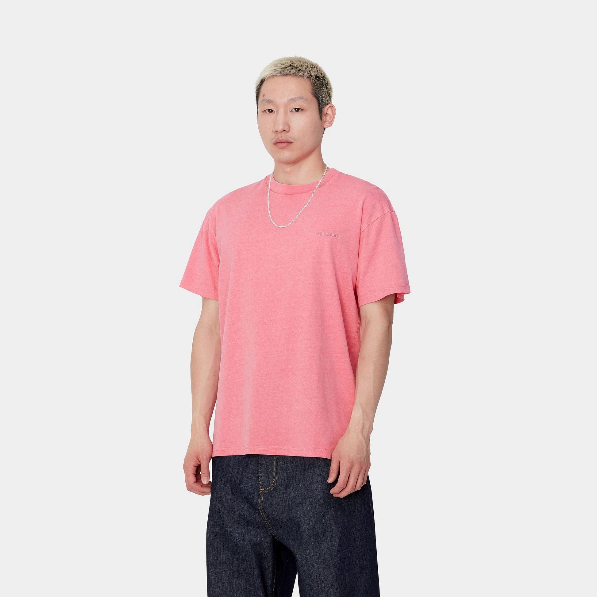 T-shirt Carhartt Duster Script charm pink dyed