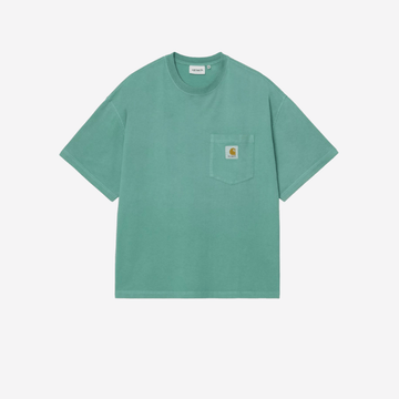 T-shirt Carhartt Hudson pocket chalk washed green