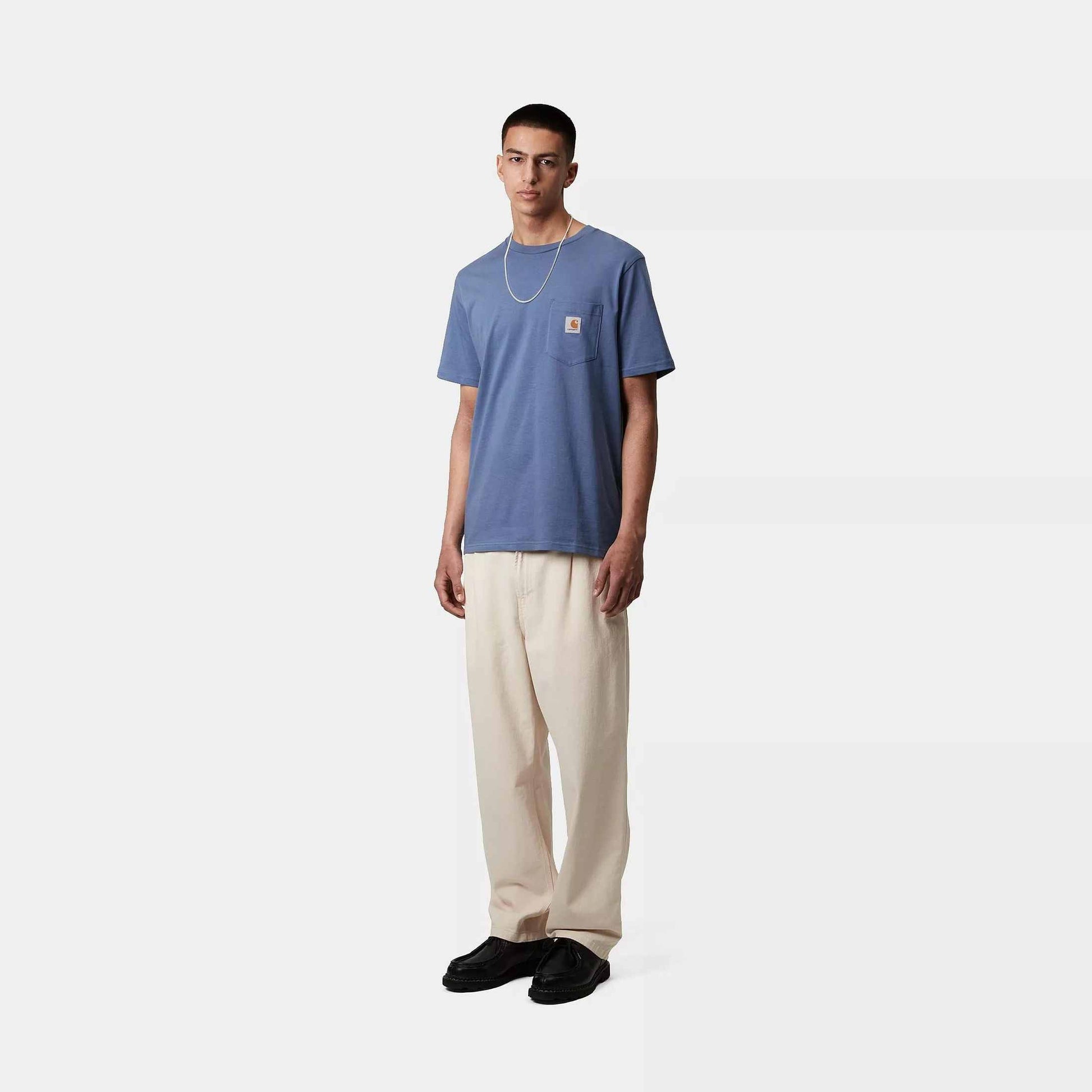 T-shirt Carhartt Pocket blue iris
