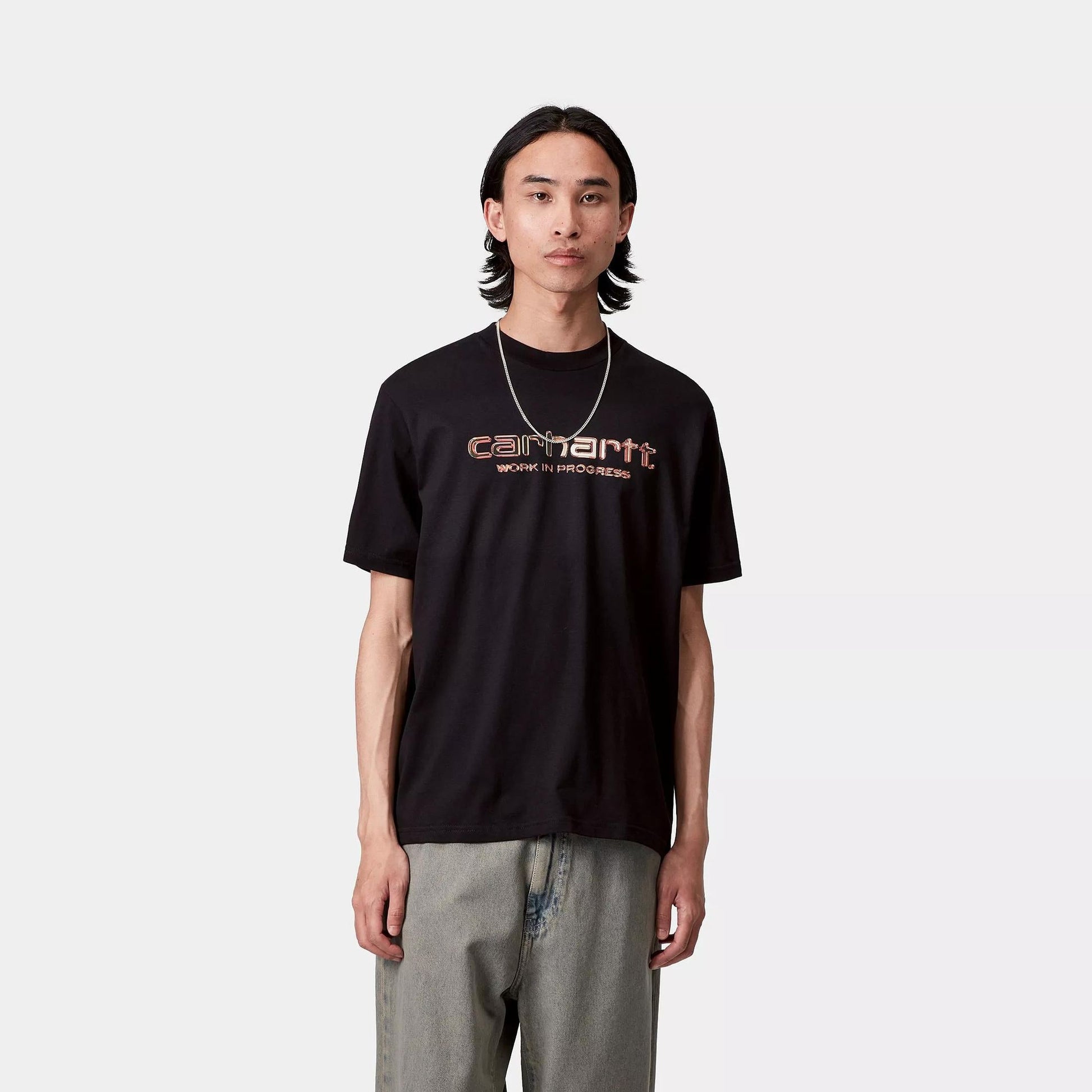 T-shirt Carhartt Solar Chrome Script black