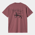 T-shirt Carhartt Stamp dusty fucsia black stone washed