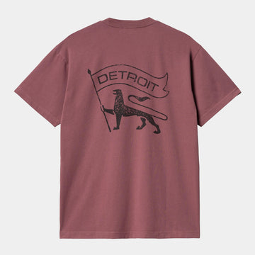 T-shirt Carhartt Stamp dusty fucsia black stone washed