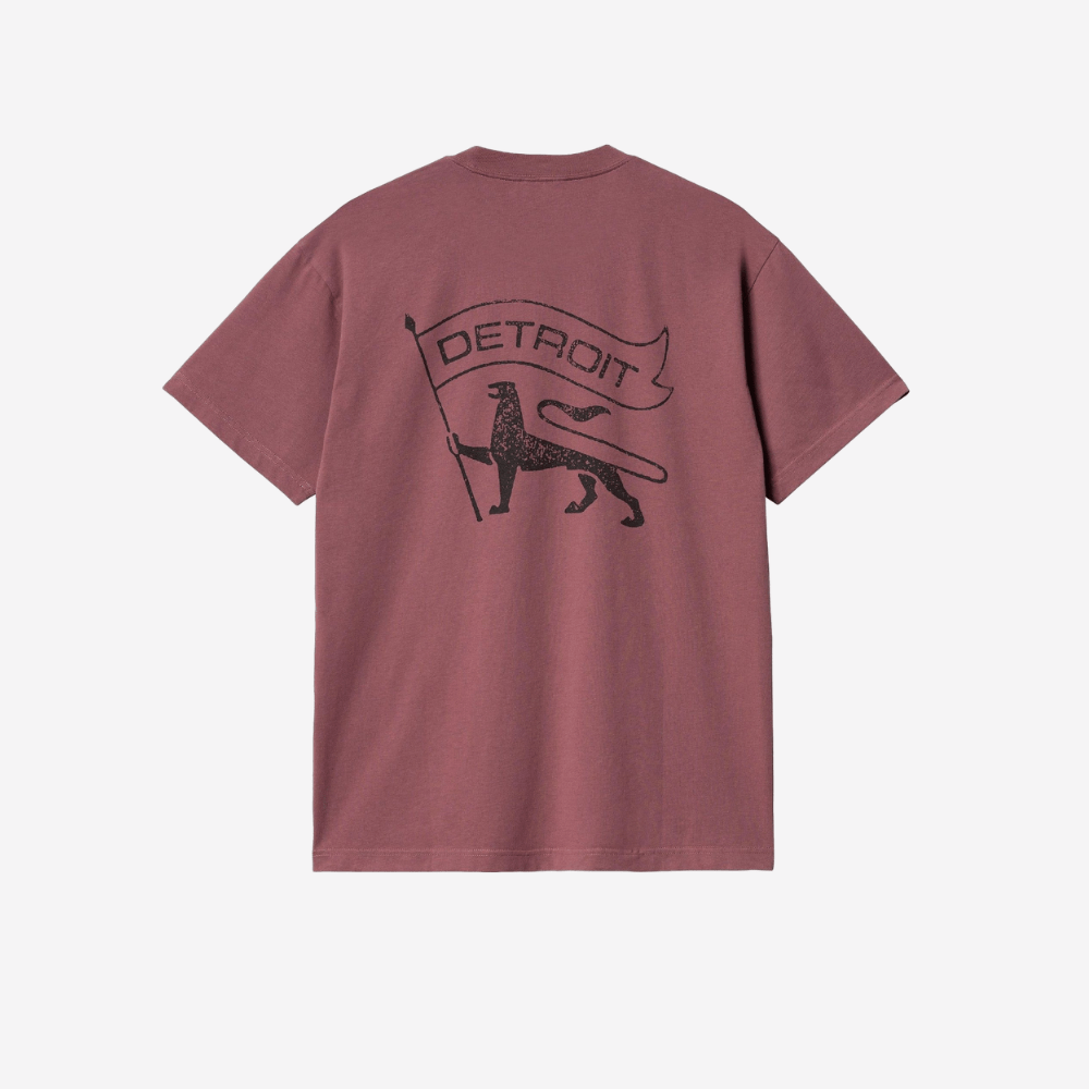 T-shirt Carhartt Stamp dusty fucsia black stone washed