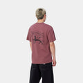 T-shirt Carhartt Stamp dusty fucsia black stone washed
