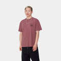 T-shirt Carhartt Stamp dusty fucsia black stone washed