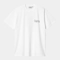 T- shirt Carhartt Stamp white black stone washed