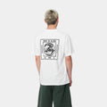 T- shirt Carhartt Stamp white black stone washed