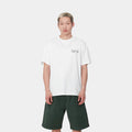 T- shirt Carhartt Stamp white black stone washed