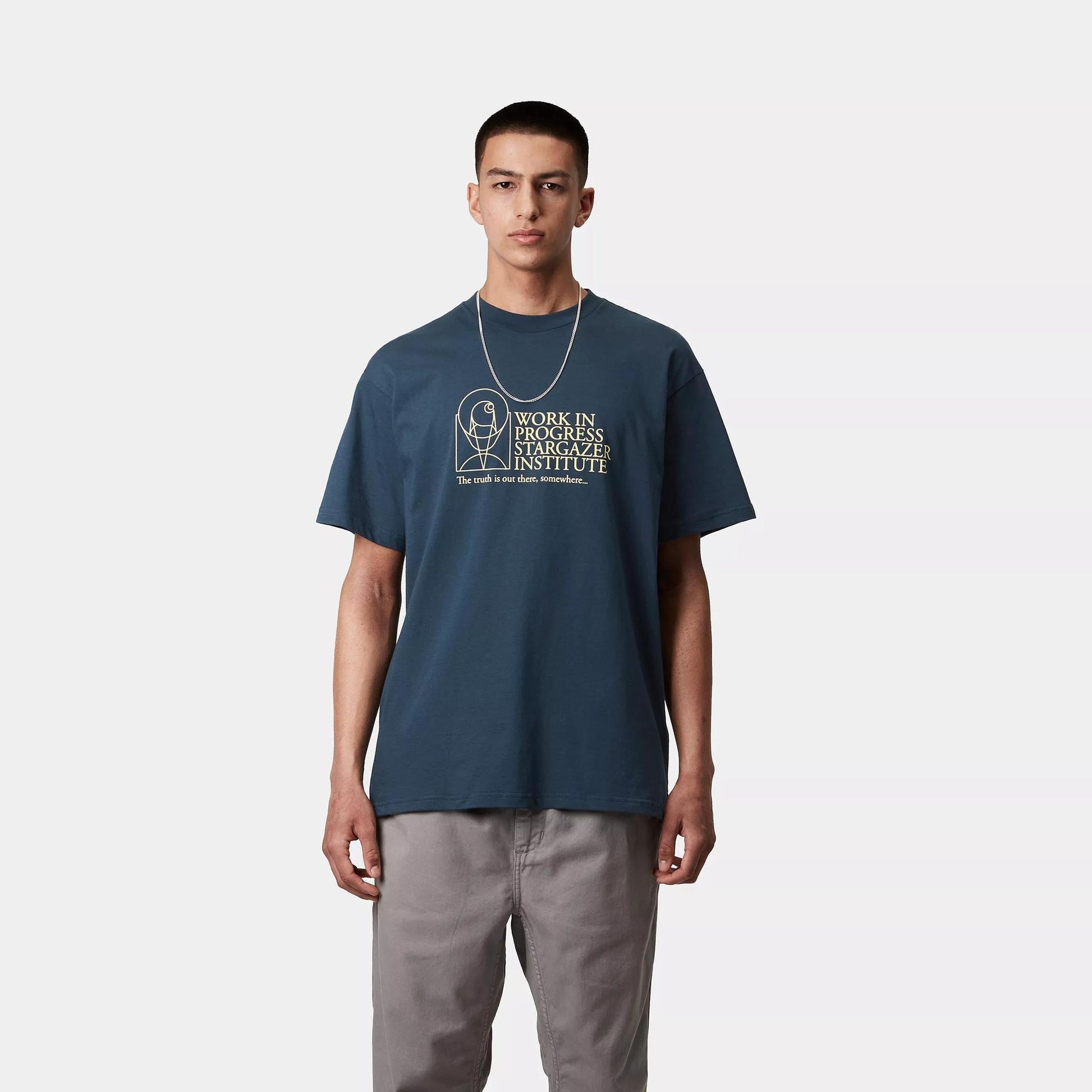 T-shirt Carhartt Stargazer dusky blue yellow