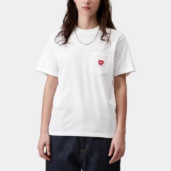 T shirt Carhartt W Heart PKT White