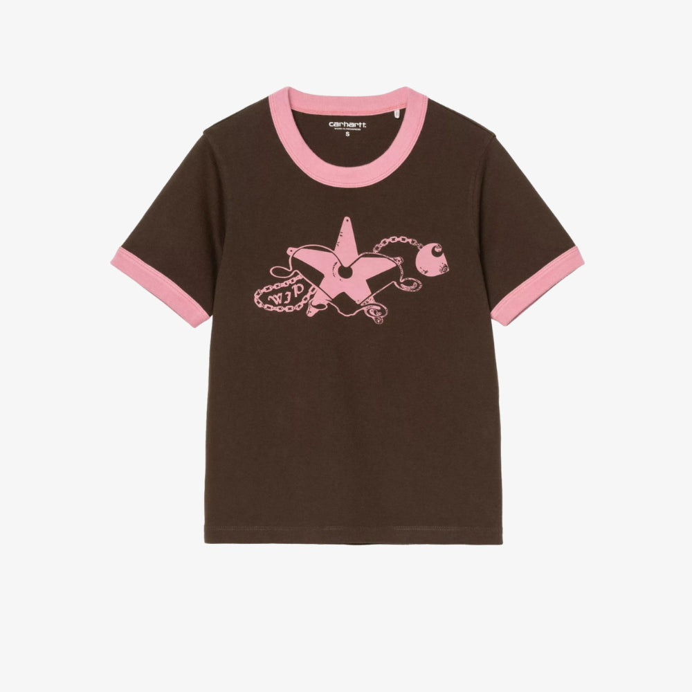 T shirt Carhartt W Outlaw Star Ringer Tobacco