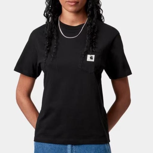 T shirt Carhartt W Pocket ss Blk