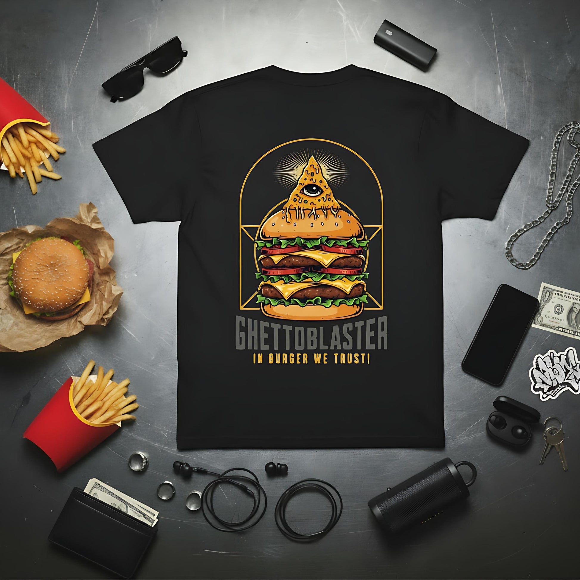 T-shirt Ghettoblaster Burger Trust black