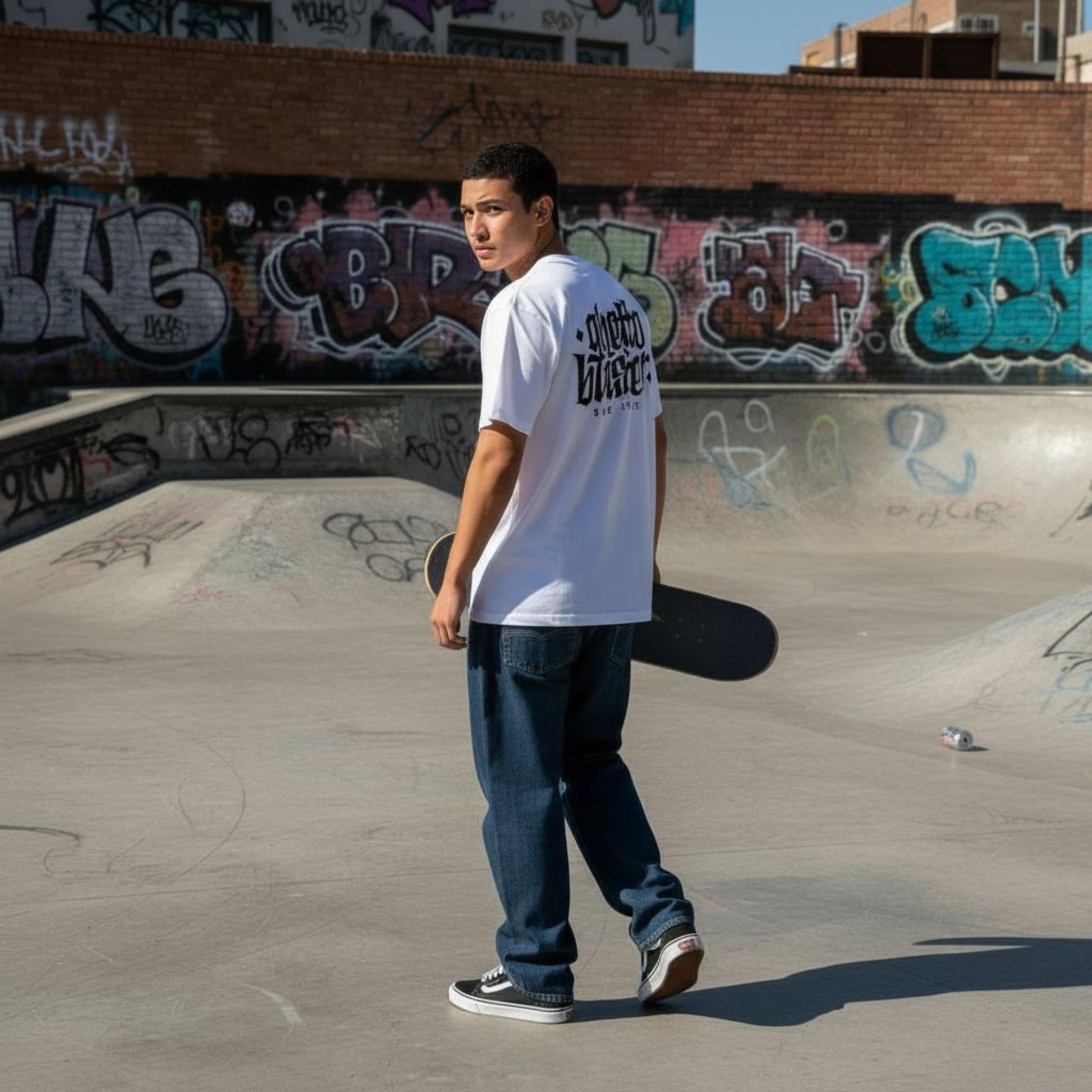 T-shirt Ghettoblaster Corporate white