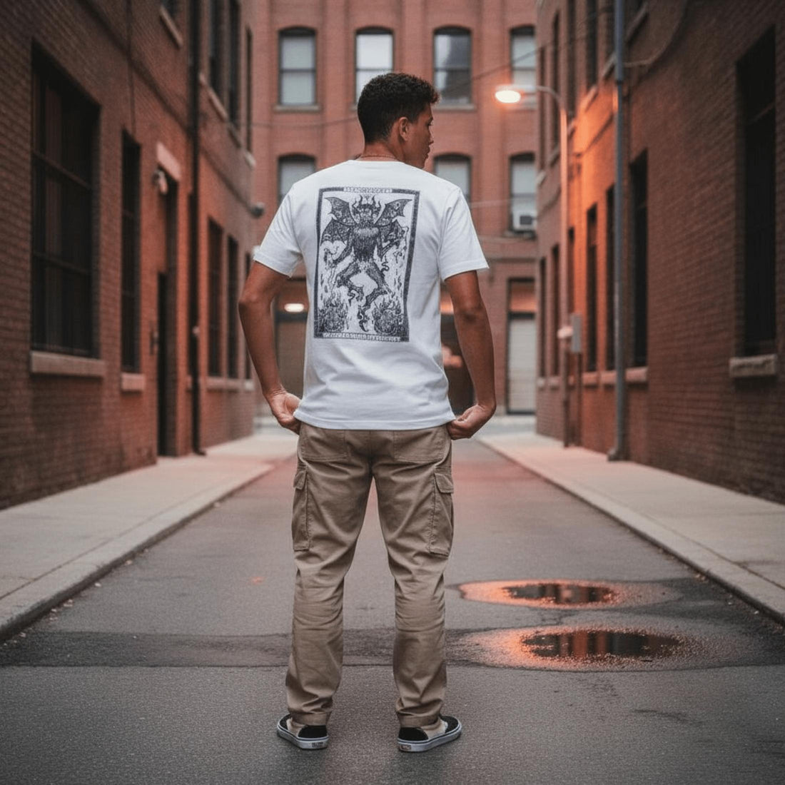 T-shirt Ghettoblaster Inferno white
