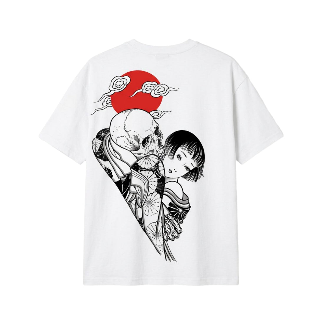 T-shirt Ghettoblaster Japan Death Love whi