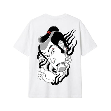 T-shirt Ghettoblaster Japan Samurai whi