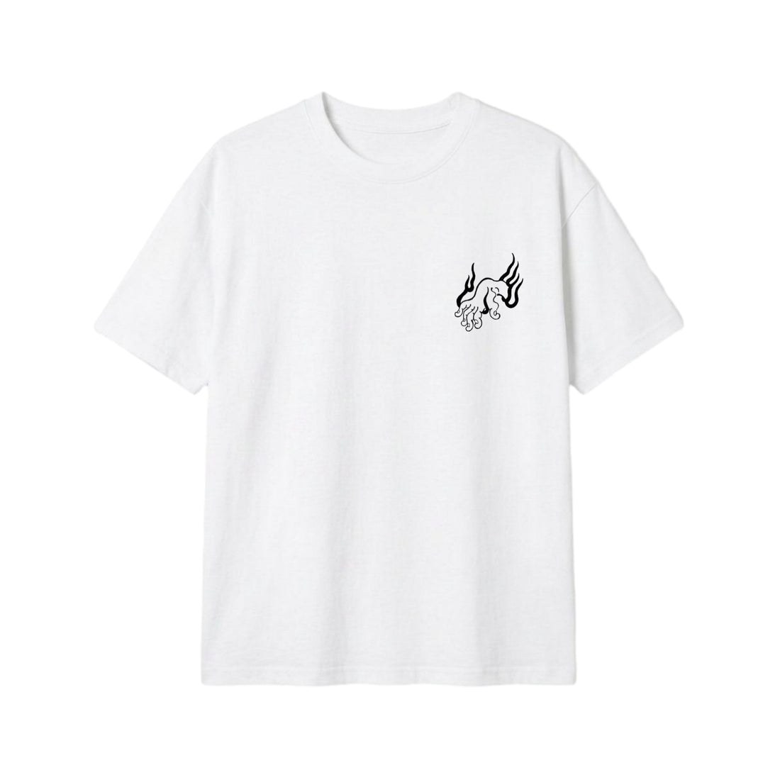 T-shirt Ghettoblaster Japan Samurai whi