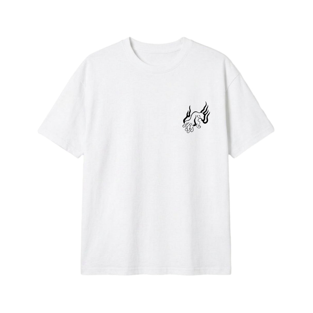 T-shirt Ghettoblaster Japan Samurai whi