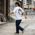 T-shirt Ghettoblaster Japan Samurai whi