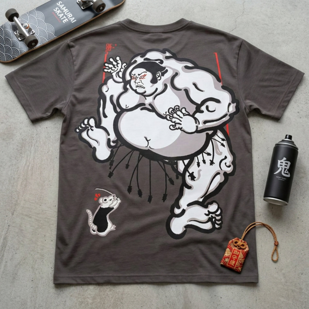 T-shirt Ghettoblaster Japan Sumo Grey