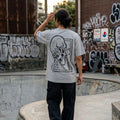 T-shirt Ghettoblaster Japan skeleton grey